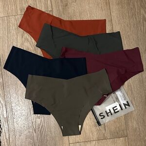 SHEIN Seamless Panty Set - Red, Green, Black, Purple, Orange, Army